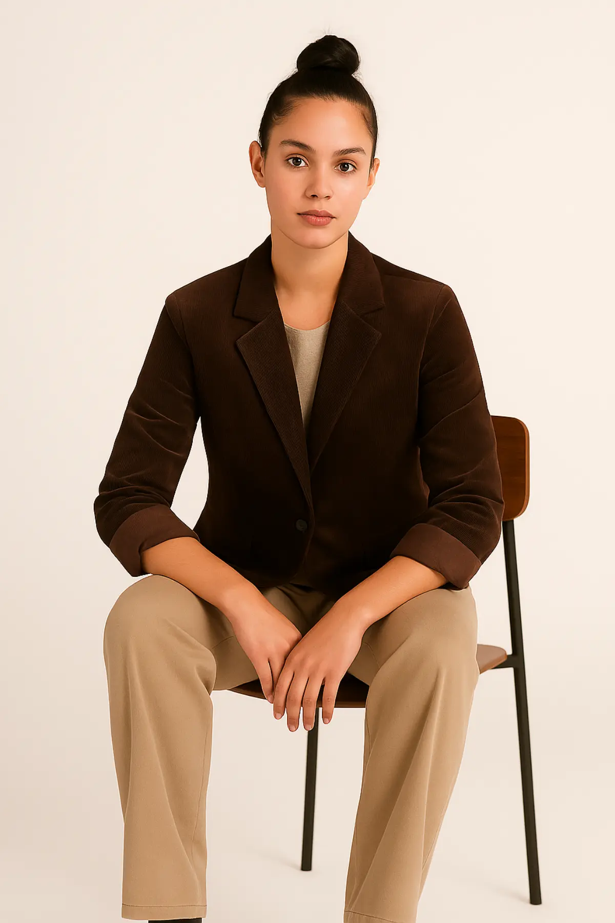 Corduroy Brown Lined Blazer - Image 4