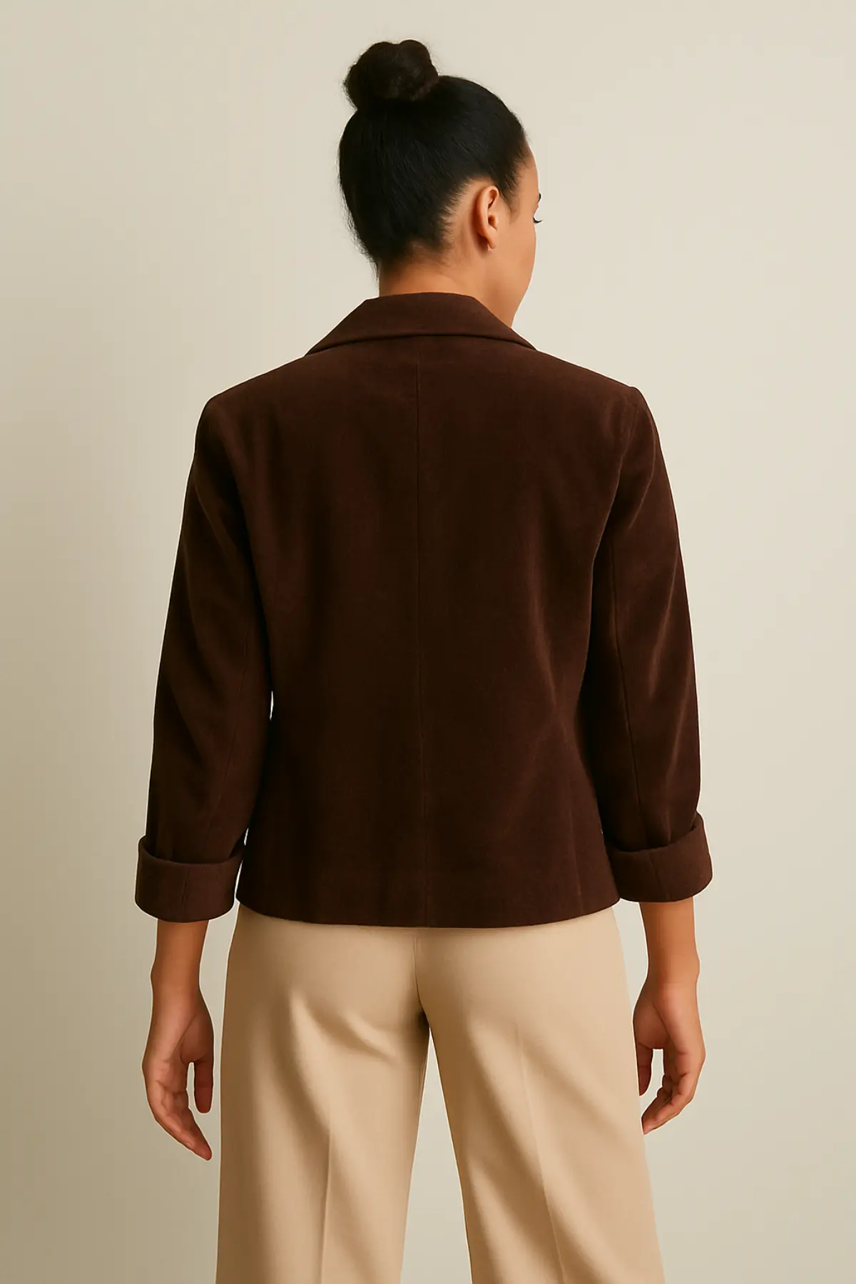 Corduroy Brown Lined Blazer - Image 3