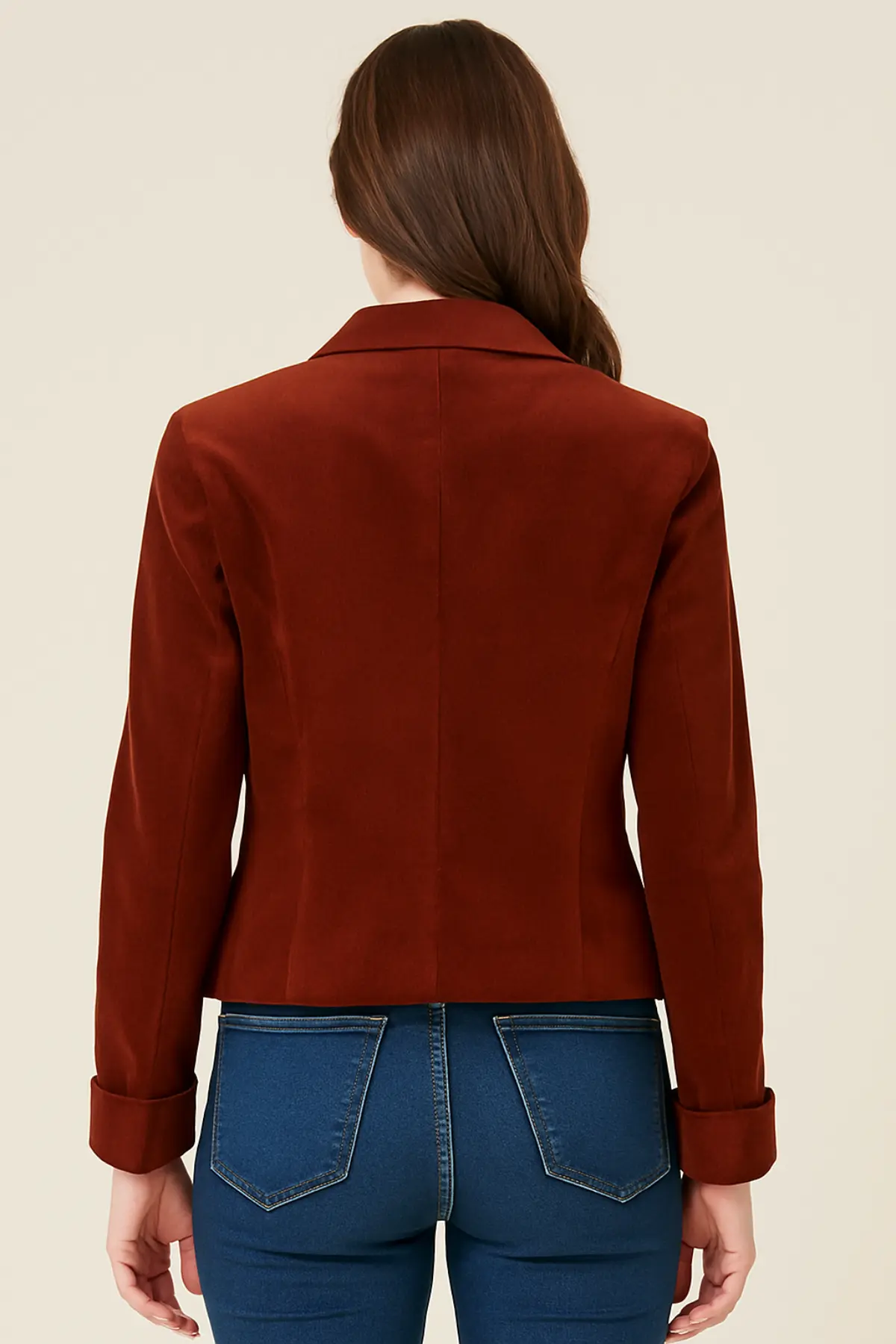 Corduroy Orange Lined Blazer - Image 4