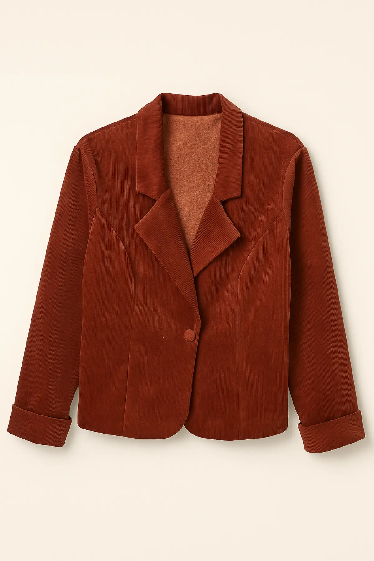 Corduroy Orange Lined Blazer