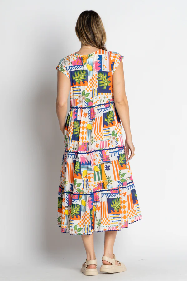 LulaLife Lyra Tiered Midi Print - Image 2