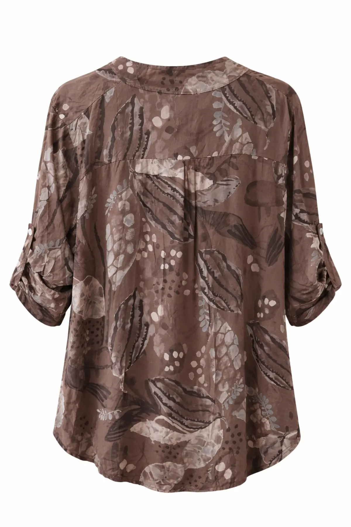 Sequin Pocket Viscose Blouse – Botanical Print - Image 2