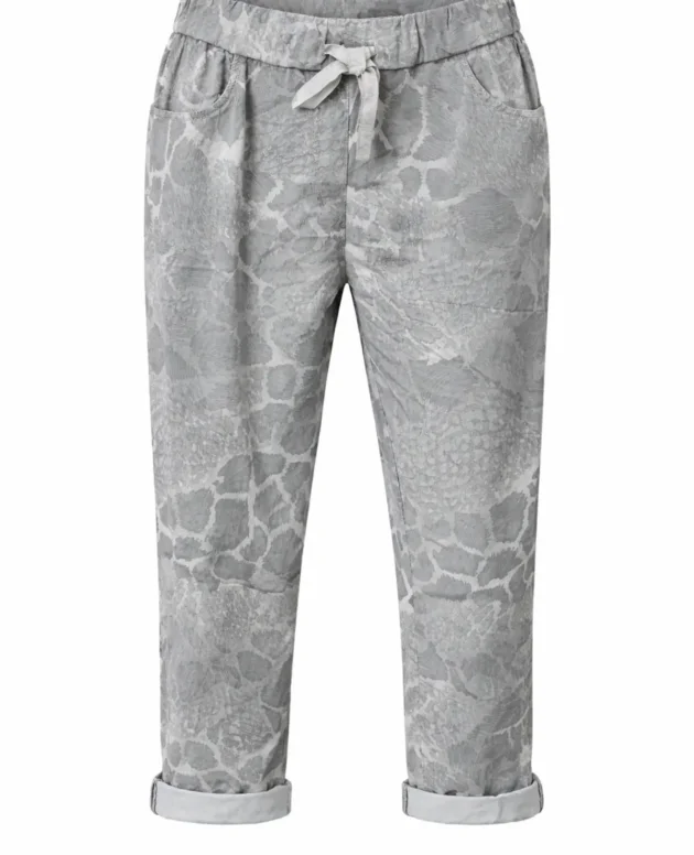 Snake Stretch Pants - Grey and White