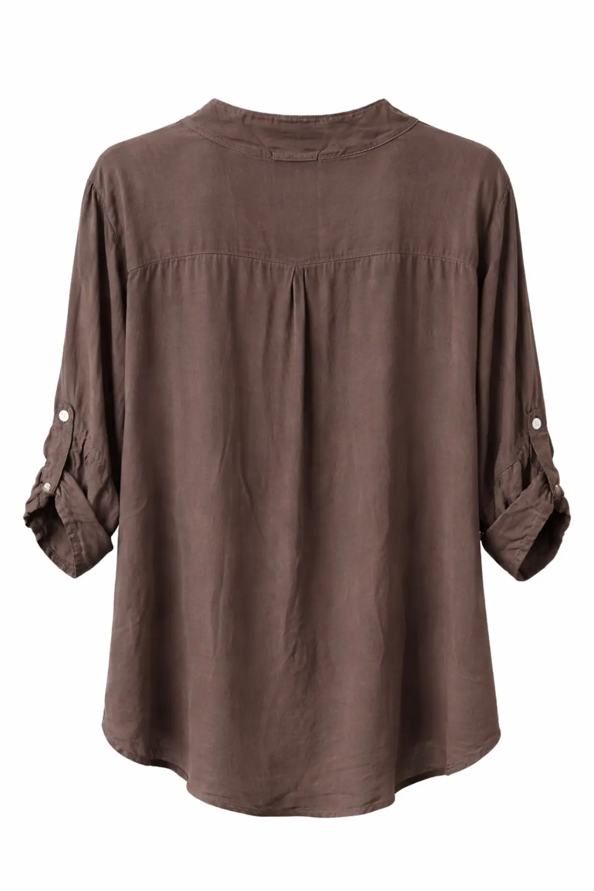 Sequin Pocket Viscose Blouse - Chocolate - Image 2