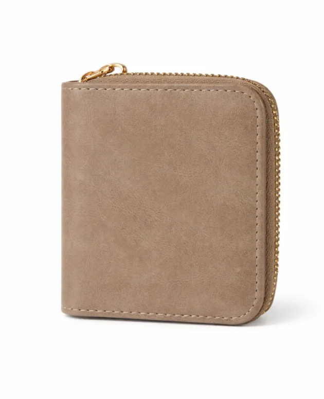 Zip Closure Purse – Taupe