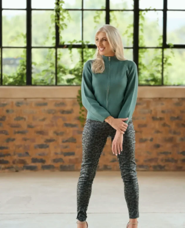 Bon Bon Leopard Leather Olive Pants