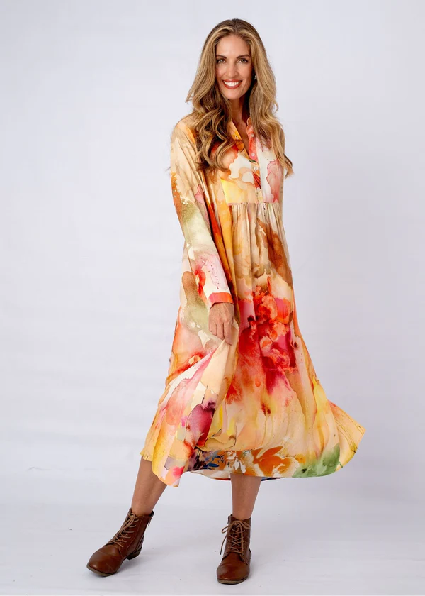 Amal Dress in Autumn Canvas - Image 2