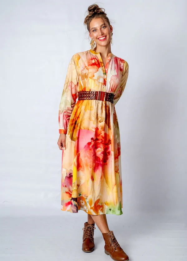Amal Dress in Autumn Canvas - Image 5