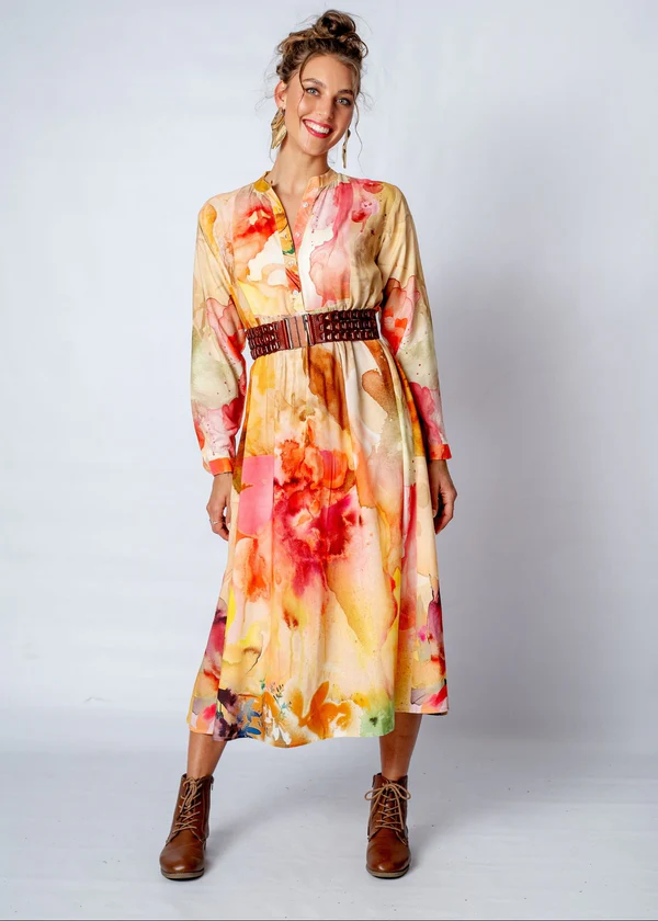 Amal Dress in Autumn Canvas - Image 4